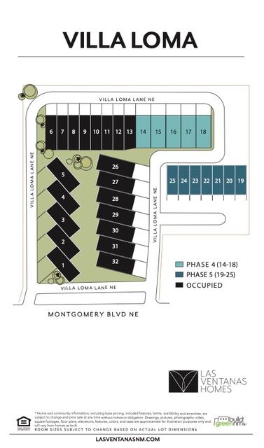 Graphic of Villa Loma Site Map